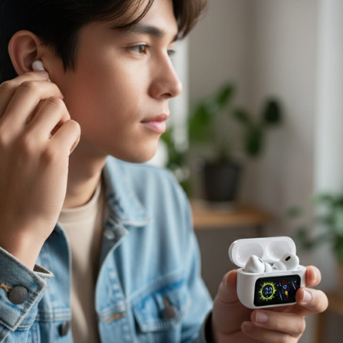 Stylish LCD Display Bluetooth Earbuds